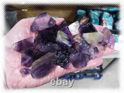 50lb LOT Purple / Clear Cave-in-Rock Illinois Fluorite Crystal Pieces Mine Run