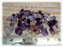 50lb LOT Purple / Clear Cave-in-Rock Illinois Fluorite Crystal Pieces Mine Run