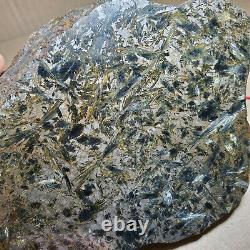 520g Rare olivine crystal black gold phoenix meteorite piece from Xinjiang deser