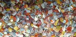 52231 1.25 Kg Australian Agate SLAB SLICE SAW Small Pieces Polished FLAT Sides