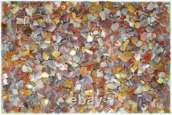 52231 1.25 Kg Australian Agate SLAB SLICE SAW Small Pieces Polished FLAT Sides