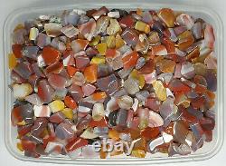 52231 1.25 Kg Australian Agate SLAB SLICE SAW Small Pieces Polished FLAT Sides