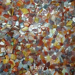 52231 1.25 Kg Australian Agate SLAB SLICE SAW Small Pieces Polished FLAT Sides