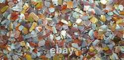 52231 1.25 Kg Australian Agate SLAB SLICE SAW Small Pieces Polished FLAT Sides