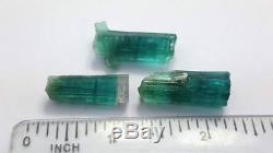 53 cts paraiba color tourmaline crystals 3 pieces