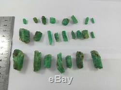 56 grams larger pieces Panjsher Emerald Crystals lot 24Pcs Pendant grade oiled