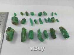 56 grams larger pieces Panjsher Emerald Crystals lot 24Pcs Pendant grade oiled