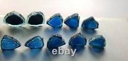 57.90 Ct Well Polished Blue Color Slices from Afghanistan (6 pairs 12 pieces)