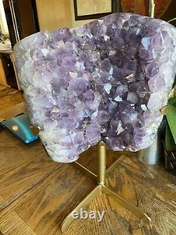 59lb amethyst! Custom Stand 21 Tall Over 14 Wide! Amazing Collectors Piece