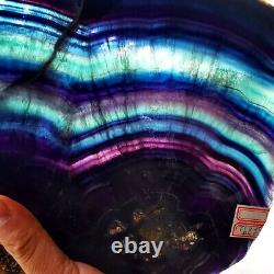 5LB Natural Rainbow Fluorite Crystal Slab Quartz Piece Healing Specimen decor