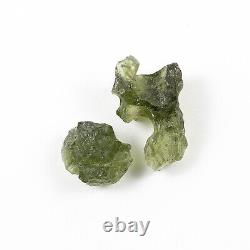 5.33g 22pcs MOLDAVITE natural rough small pieces LOT #RM529