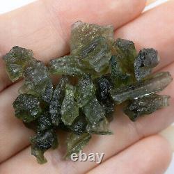 5.33g 22pcs MOLDAVITE natural rough small pieces LOT #RM529