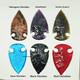 5.5-6 Obsidian Style Crystal Glass Arrowheads, Mixed Color Spearheads Collector