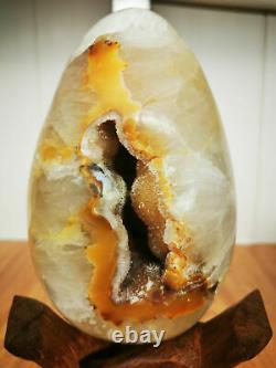 5.84 LB Natural Agate Geode Crystal Quartz Sphere Egg Ball Rare Piece