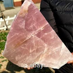 5.91LB Natural crystal polished rose powder polished crystal piece