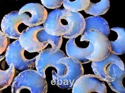 5 Pcs Opalite Crescent Moon Lot Crystal Healing Stone, Moon Shape Gemstone