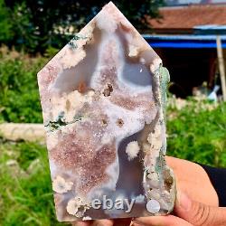607g natural beautiful agate crystal piece rough stone specimen maintenance