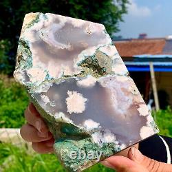 607g natural beautiful agate crystal piece rough stone specimen maintenance