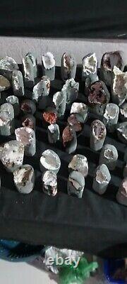 60 Piece Lot of Scolecite Geode Crystals Natural Crystal/Mineral