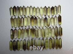 60 Pieces NATURAL Citrine Smokey quartz crystal Double point healing