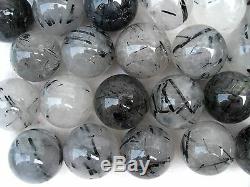 60 Pieces Rare NATURAL Tourmaline quartz crystal sphere ball healing