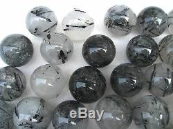 60 Pieces Rare NATURAL Tourmaline quartz crystal sphere ball healing