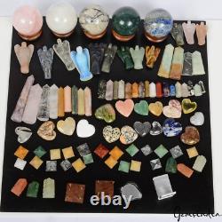 6300 Ct Natural Crystal Healing Mineral Real Gemstones Specimen Gift Box92 Pcs