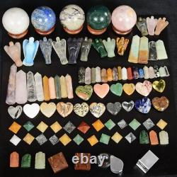 6300 Ct Natural Crystal Healing Mineral Real Gemstones Specimen Gift Box92 Pcs