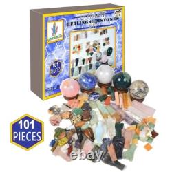 6300 Ct Natural Crystal Healing Mineral Real Gemstones Specimen Gift Box92 Pcs