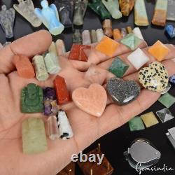 6300 Ct Natural Crystal Healing Mineral Real Gemstones Specimen Gift Box92 Pcs