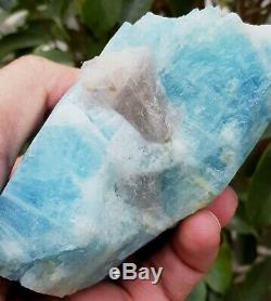 650gm Top Bluish Colour Aquamarine Crystal Rough Piece @ Pakistan