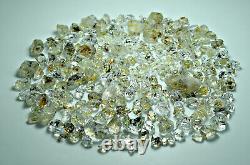 656 CT Rare 270Pieces Florescent inside PETROLEUM Diamond Quartz Crystals Lot@PK