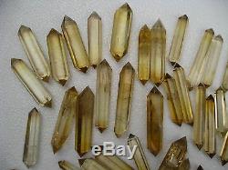 65 Pieces NATURAL Citrine quartz crystal double point healing