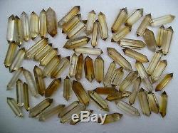 66 Pieces NATURAL Citrine quartz crystal double point Healing
