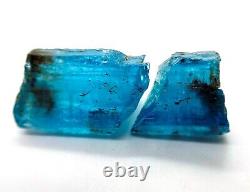 66 carat Aquamarine crystal in two pieces Okene, Nigeria beryl great color