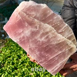 6.36LB Natural crystal polished rose powder polished crystal piece