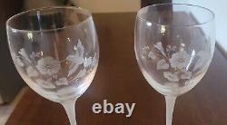 6 Piece Lot Of Vintage Avon Etched Crystal Hummingbird Glass