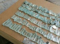 700 Grams Top Aquamarine Terminated Crystal lot 230 Pieces From Shagir, Pakistan