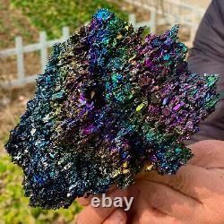 733GNatural and beautiful agate crystal cave heart Druze piece super largeDS45
