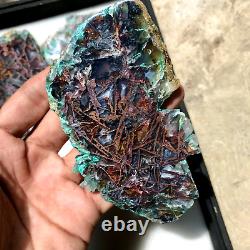 794 gr Rare Chrysocolla copper in chalcedony Polished Collector pieces Parcel 01