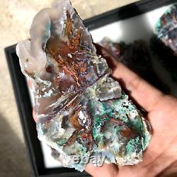 794 gr Rare Chrysocolla copper in chalcedony Polished Collector pieces Parcel 01