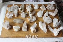 7LB 26 Pieces Natural Clear Quartz Crystal Cluster Points Whalesales Price