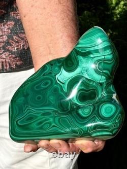 7.54LB TOP large statement piece of natural glossyMalachite