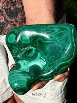 7.54LB TOP large statement piece of natural glossyMalachite