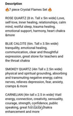 7 Piece Crystal Flame Set