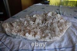 7 Pound 8 Oz Arkansas Quartz Crystal Covered In Clear Points Large Piece