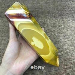 800g Natural Mookite Crystal Quartz Obelisk Reiki Healing Point Stone Tower