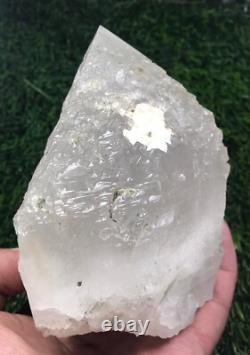 850g. Beautiful Very Unique Etched Quartz Crystal with nice termination piece-Pak