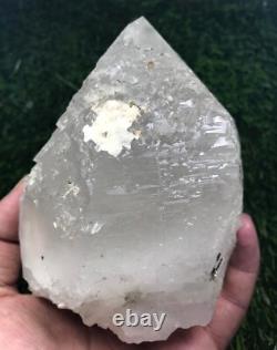 850g. Beautiful Very Unique Etched Quartz Crystal with nice termination piece-Pak