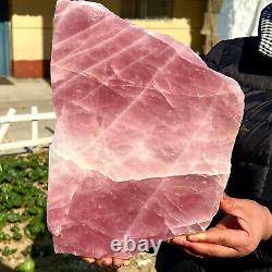 8.18LB Natural crystal polished rose powder polished crystal piece AC787